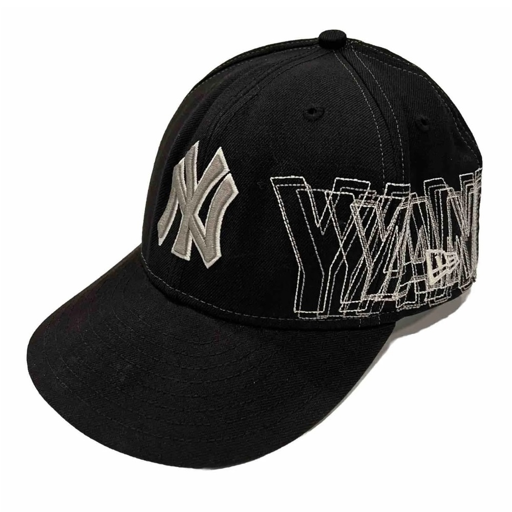 New York Yankees Hat Cap Fitted 7 Black New Era 59Fifty MLB Baseball Mens Wool